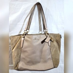Authentic Coach Large Leather Suede Kelsey